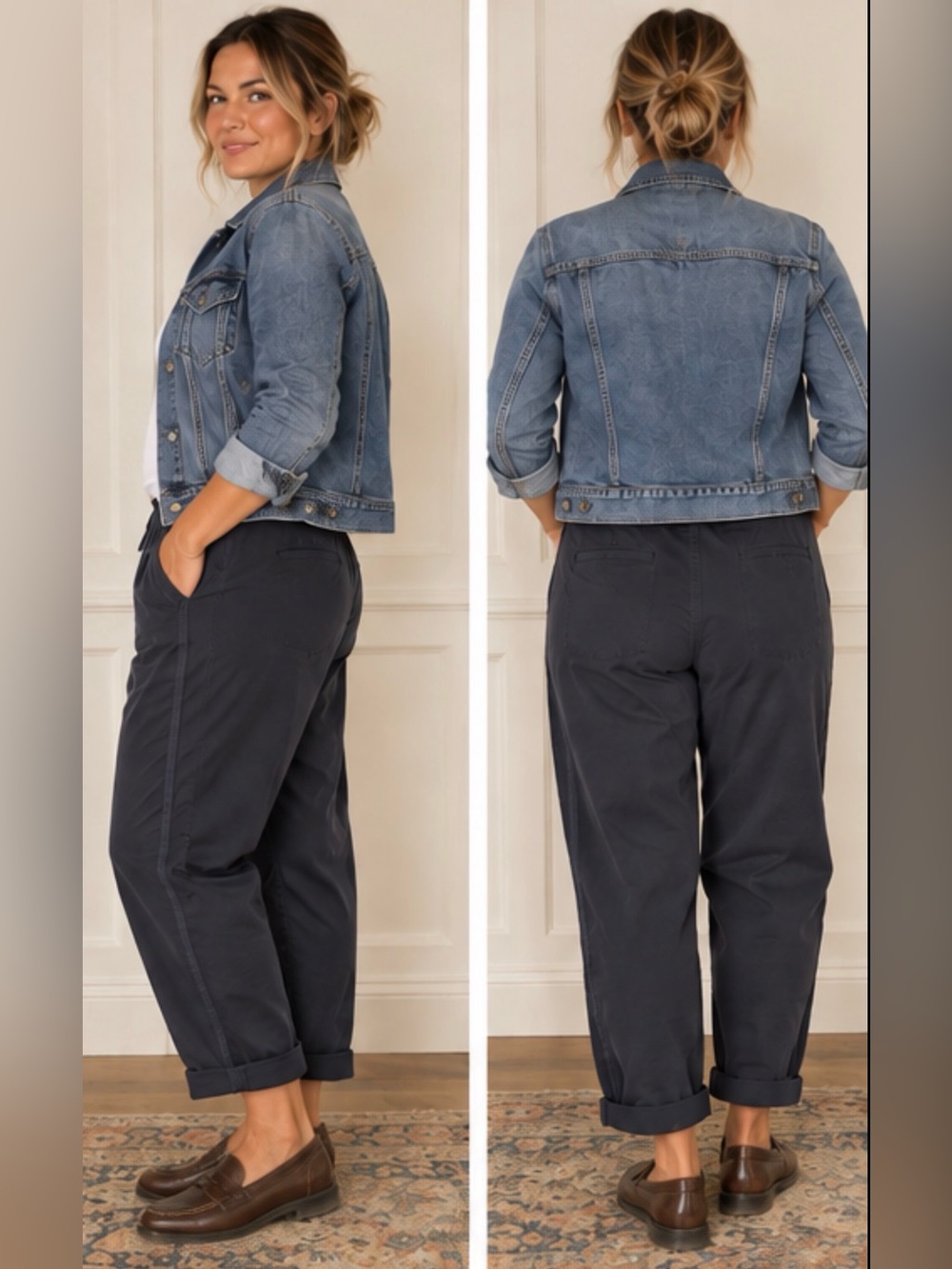 NWT - Style & Co. Navy Chinos with Drawstring Waist